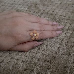 Peach Flower Ring